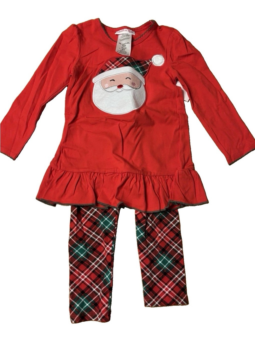 Jessica Ann Little Girls 2-Piece Santa Top And Matching Leggings Set Size 5T